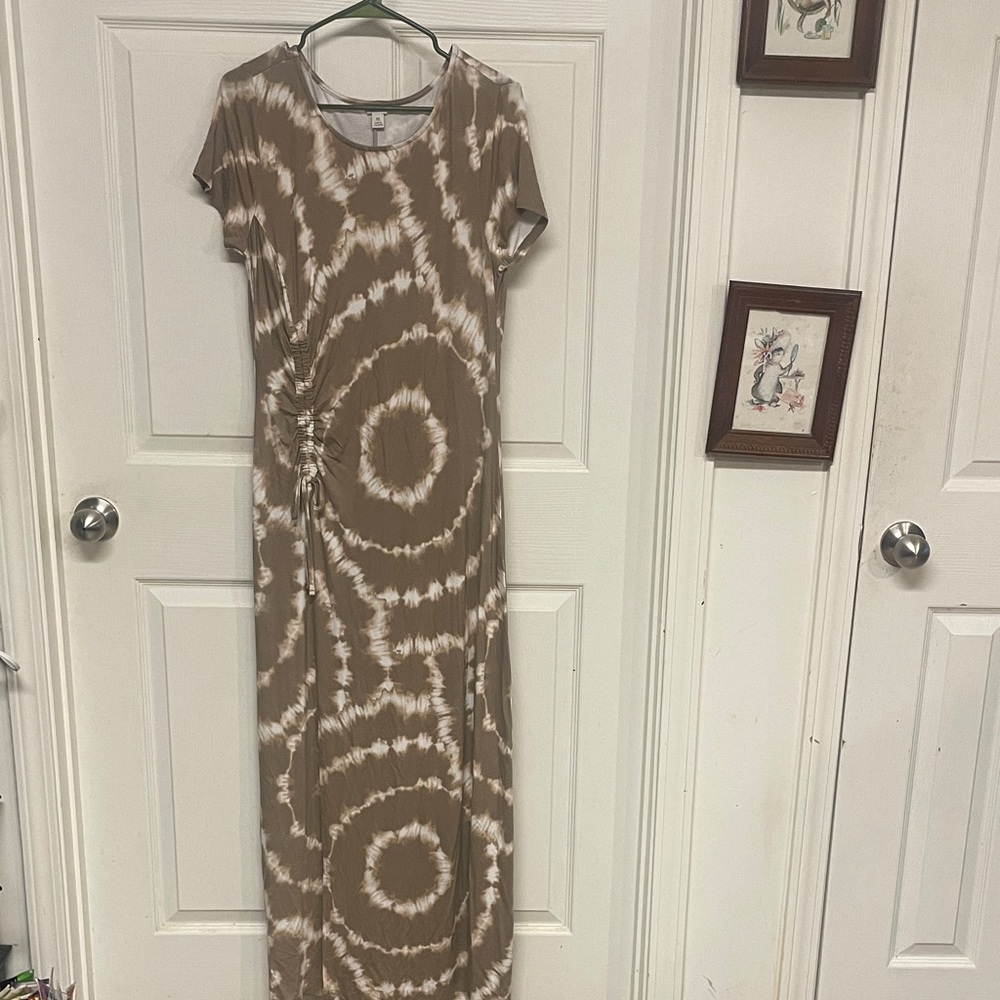 Cato Tie-Dye Short Sleeve Maxi Dress-M